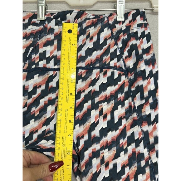 Sweaty Betty Leggings 7/8 Length Rapid Run Blue Spliced Mirage Print Size 6 - Picture 7 of 16